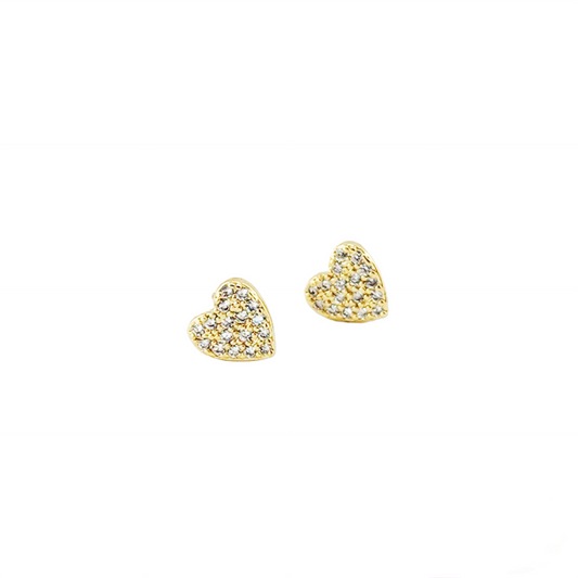 Heart Pave Earrings